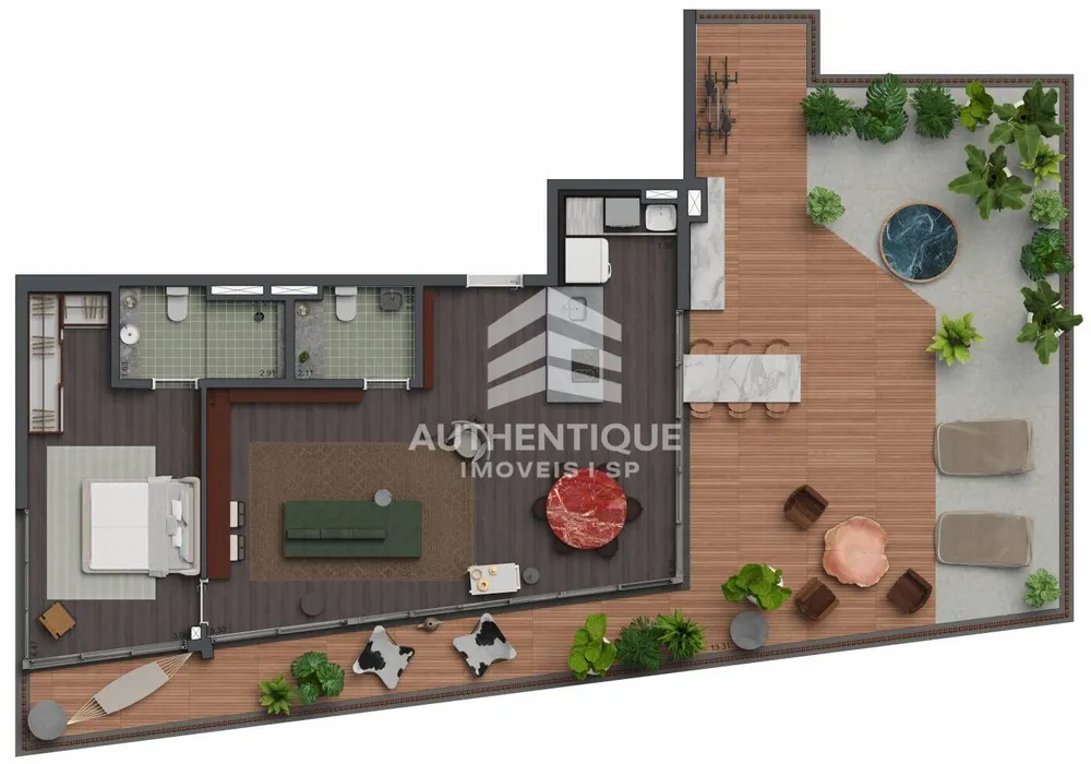 Apartamento, 1 quarto, 122 m² - Foto 7