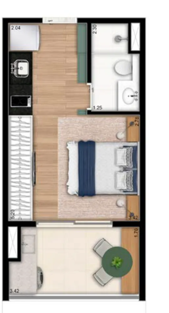 Apartamento, 1 quarto, 26 m² - Foto 15