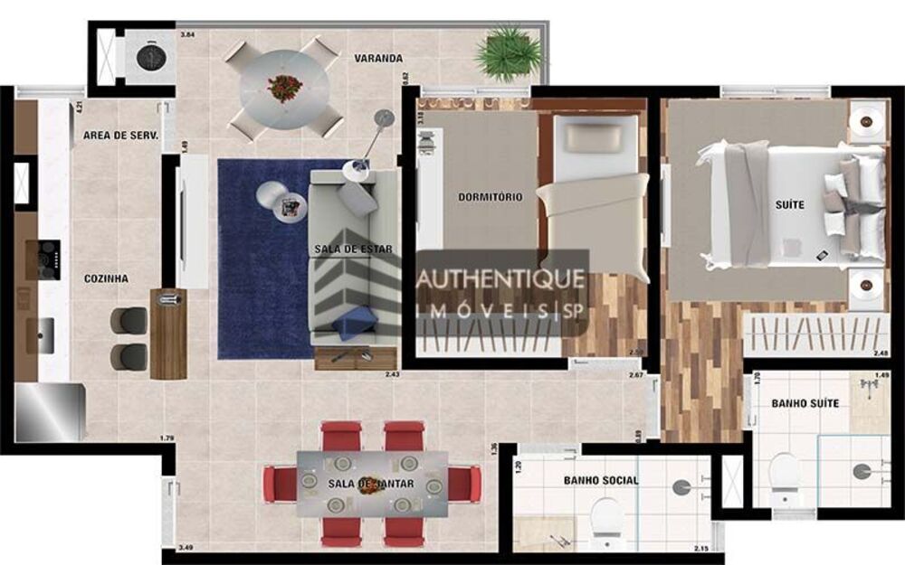 Apartamento, 2 quartos, 57 m² - Foto 6