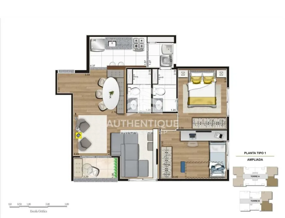 Apartamento, 2 quartos, 58 m² - Foto 16