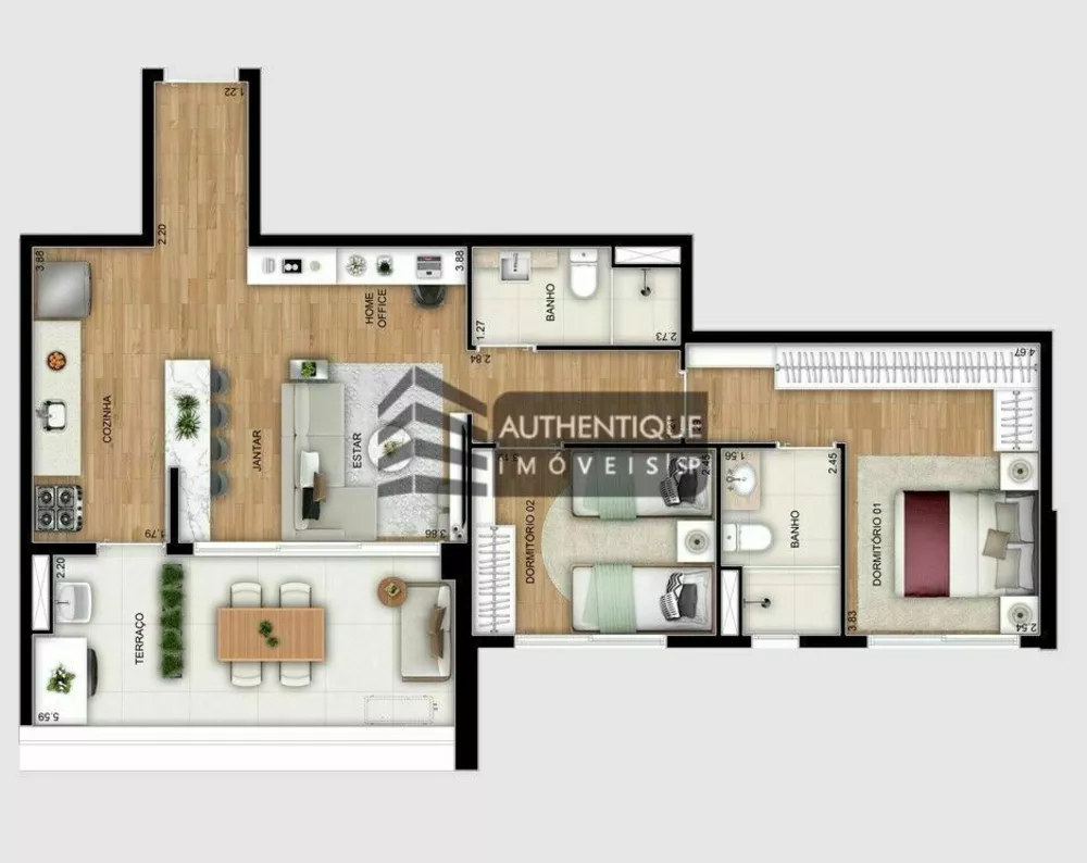 Apartamento à venda com 2 quartos, 114m² - Foto 16