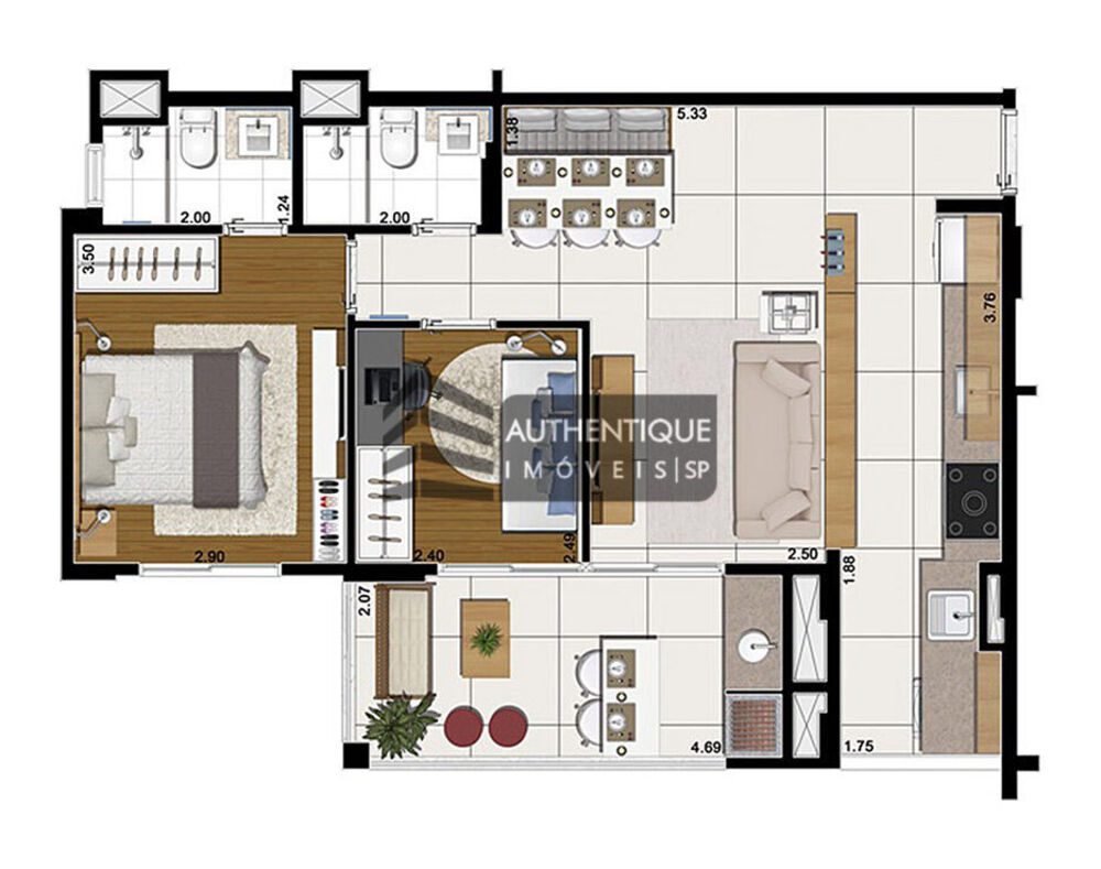 Apartamento, 2 quartos, 66 m² - Foto 8