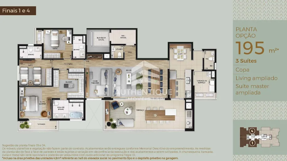 Apartamento, 3 quartos, 195 m² - Foto 11