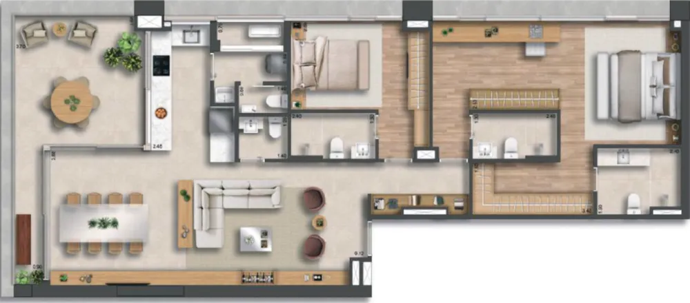 Cobertura, 3 quartos, 209 m² - Foto 10