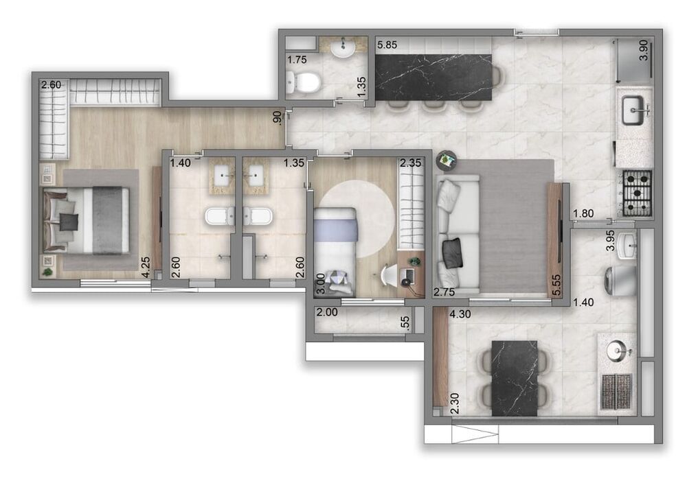 Apartamento, 2 quartos, 82 m² - Foto 21