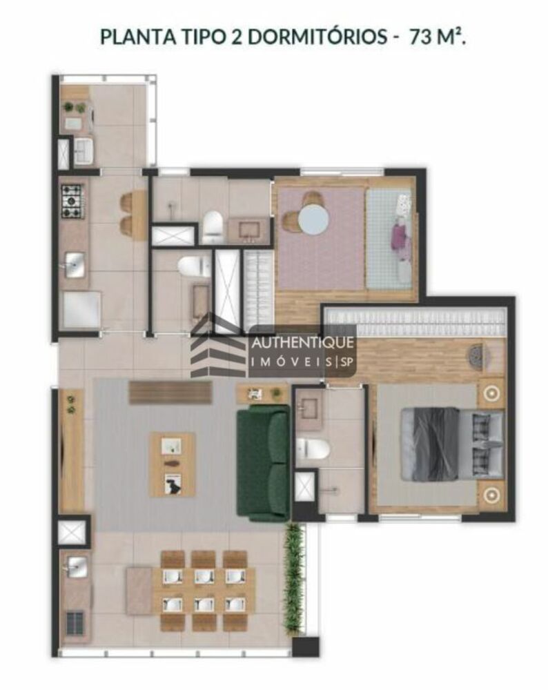 Apartamento, 2 quartos, 73 m² - Foto 11