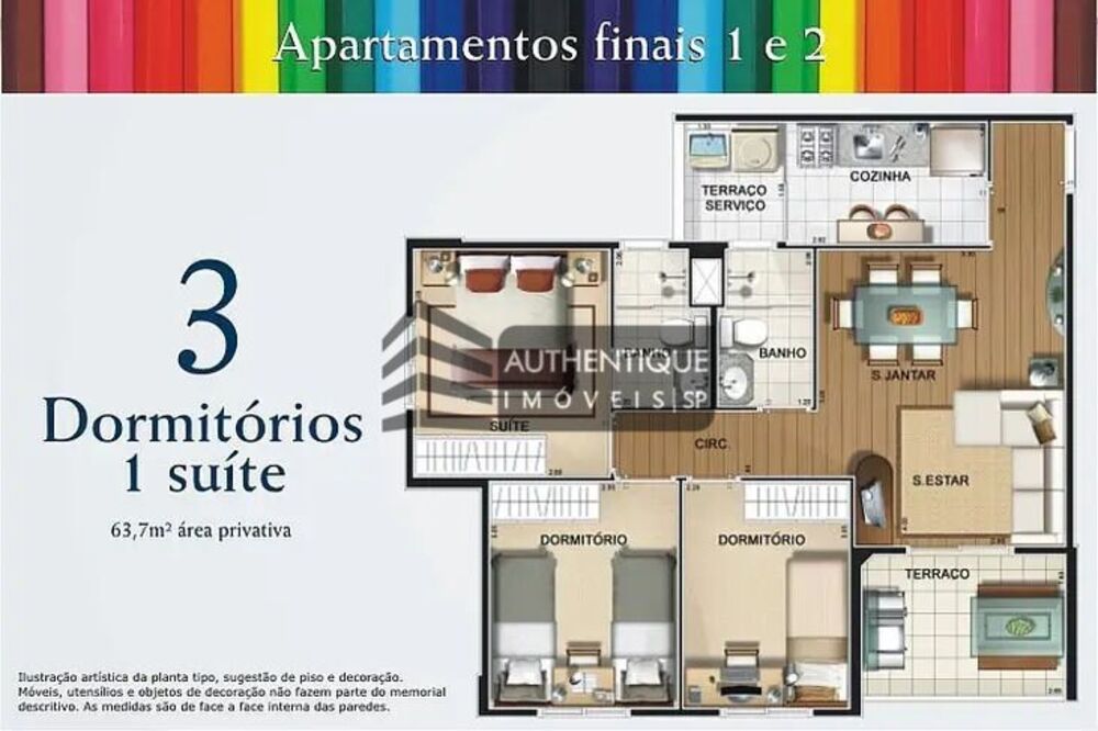 Apartamento, 3 quartos, 66 m² - Foto 17