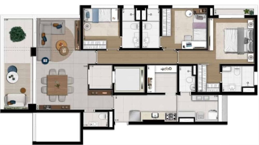 Apartamento, 3 quartos, 138 m² - Foto 2
