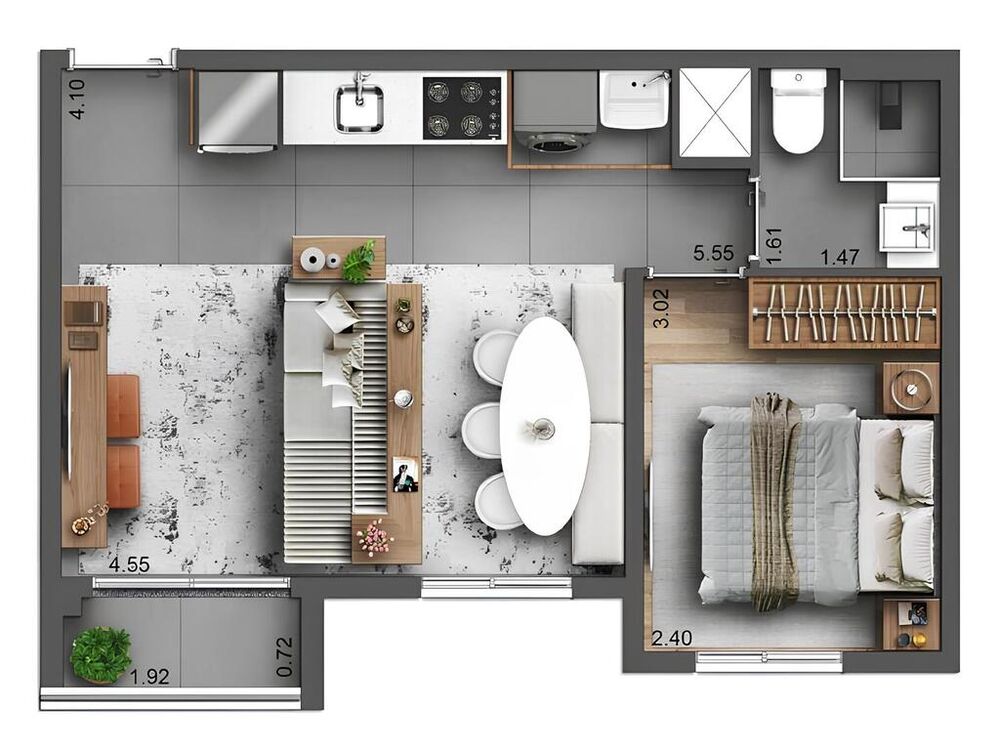 Apartamento, 1 quarto, 27 m² - Foto 9