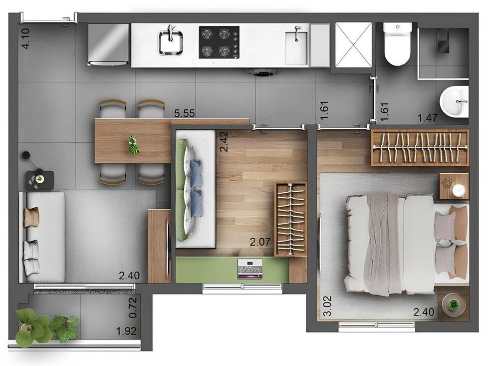 Apartamento, 1 quarto, 27 m² - Foto 6