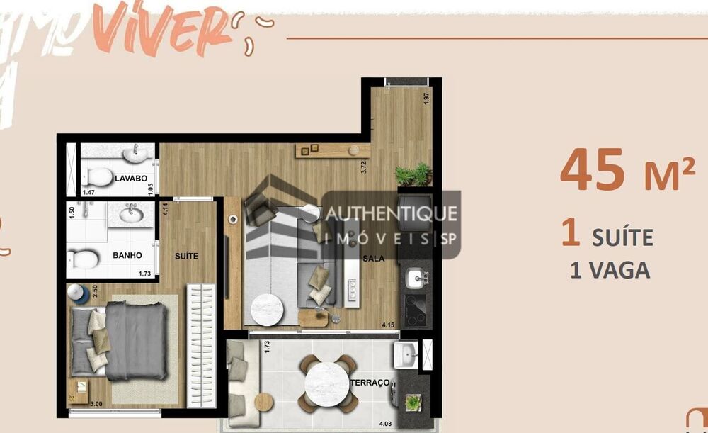 Apartamento, 1 quarto, 46 m² - Foto 18