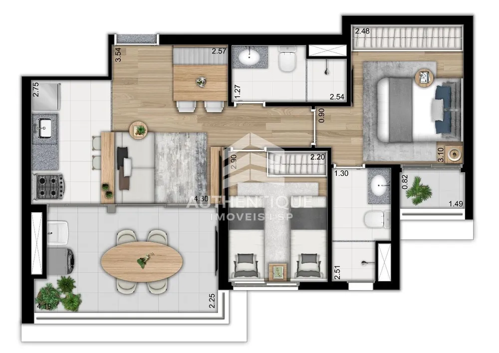 Apartamento, 2 quartos, 56 m² - Foto 48
