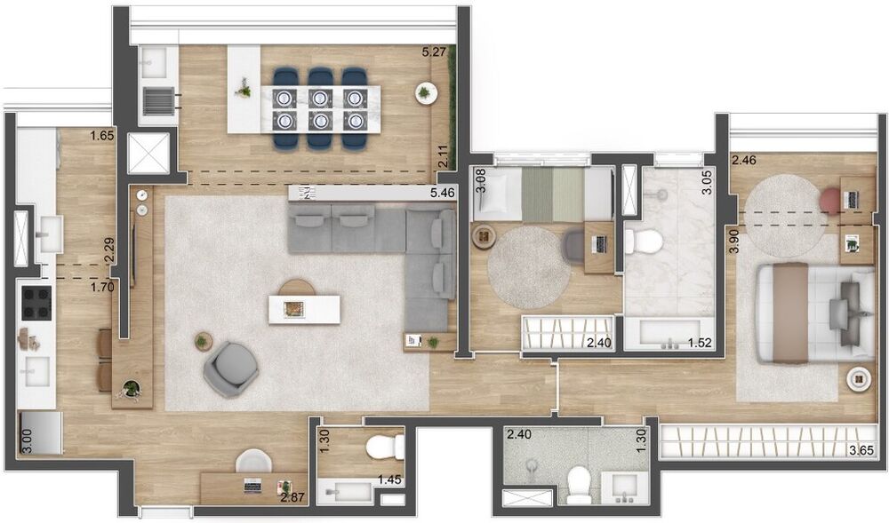 Apartamento, 3 quartos, 129 m² - Foto 1