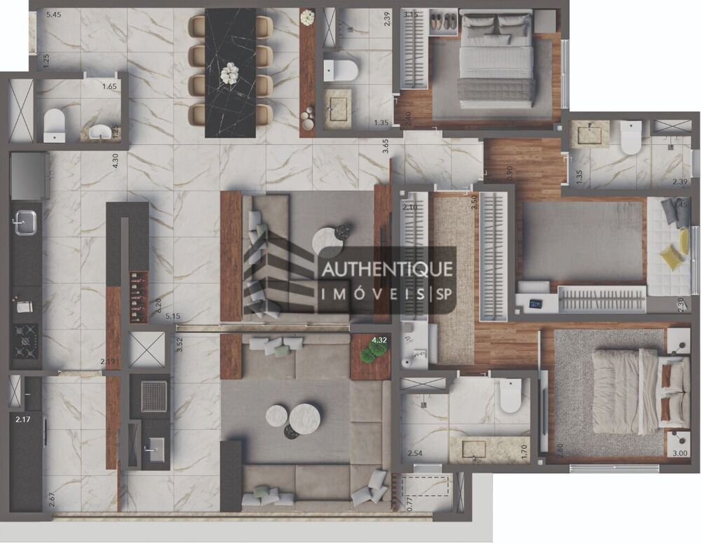 Apartamento, 2 quartos, 69 m² - Foto 3