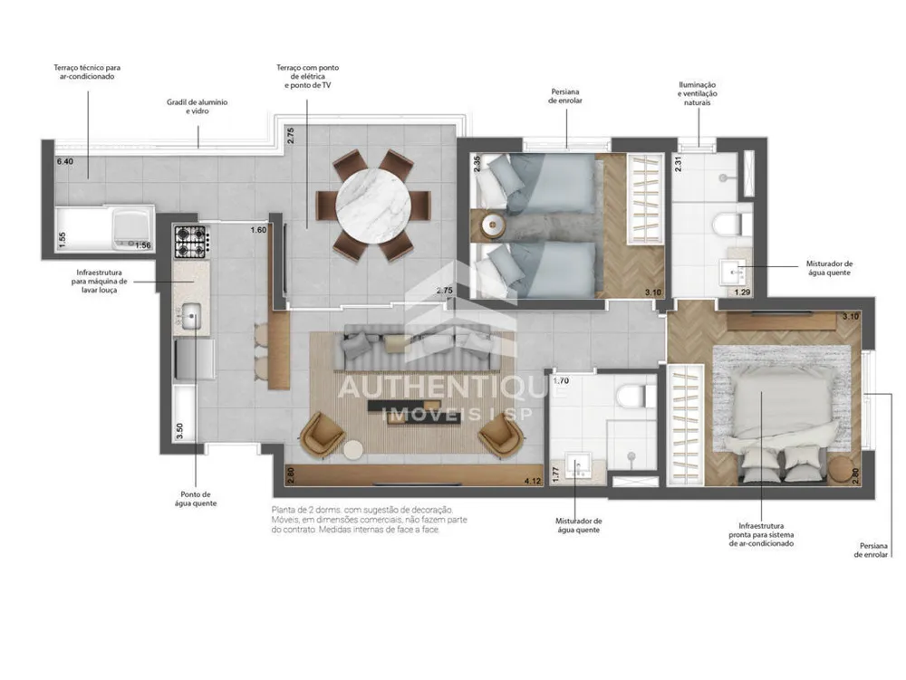 Apartamento, 2 quartos, 64 m² - Foto 11