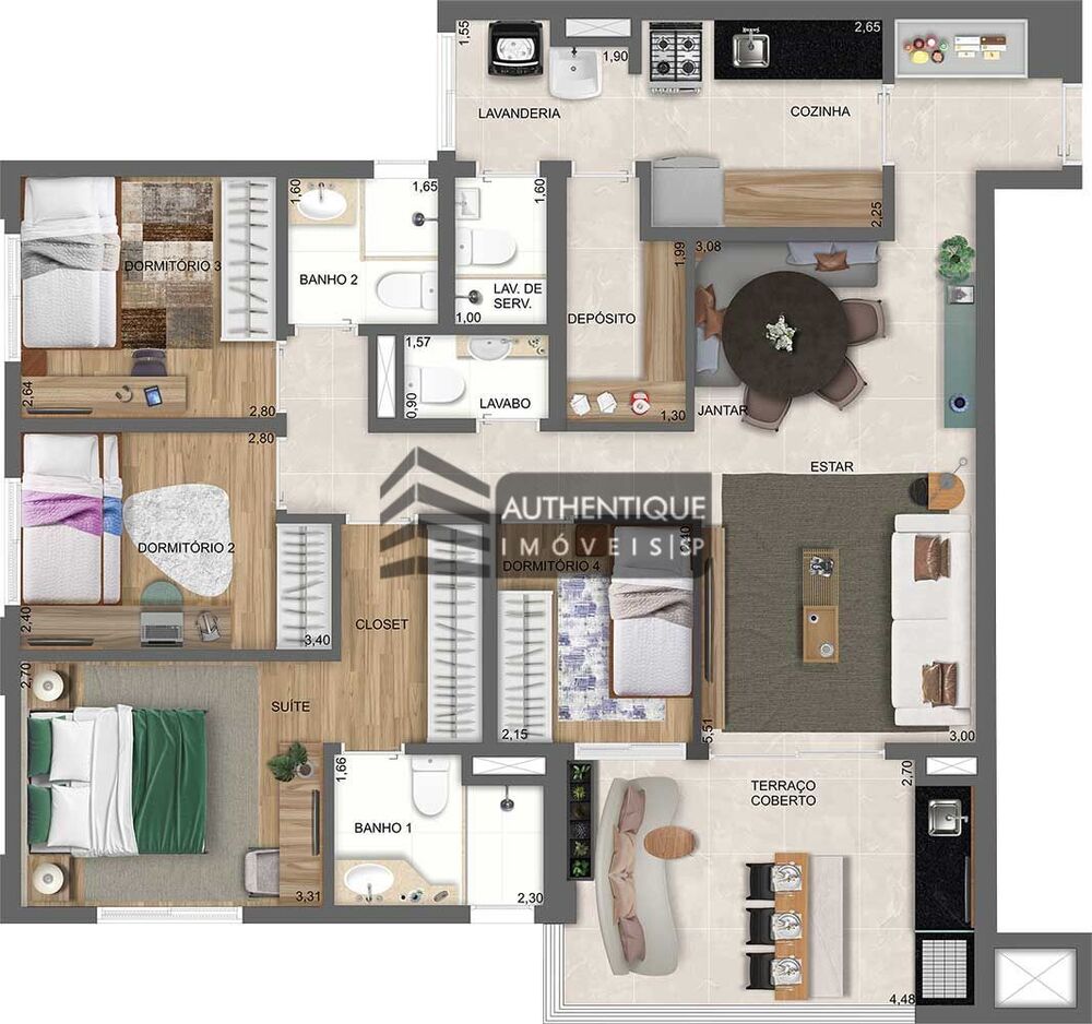 Apartamento à venda com 2 quartos, 69m² - Foto 4