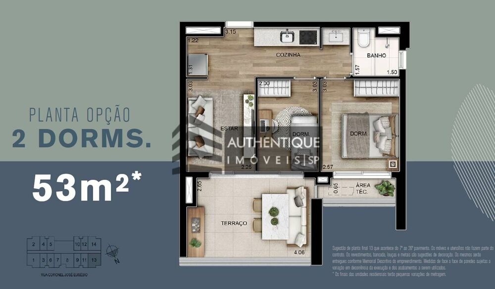 Apartamento, 2 quartos, 53 m² - Foto 19