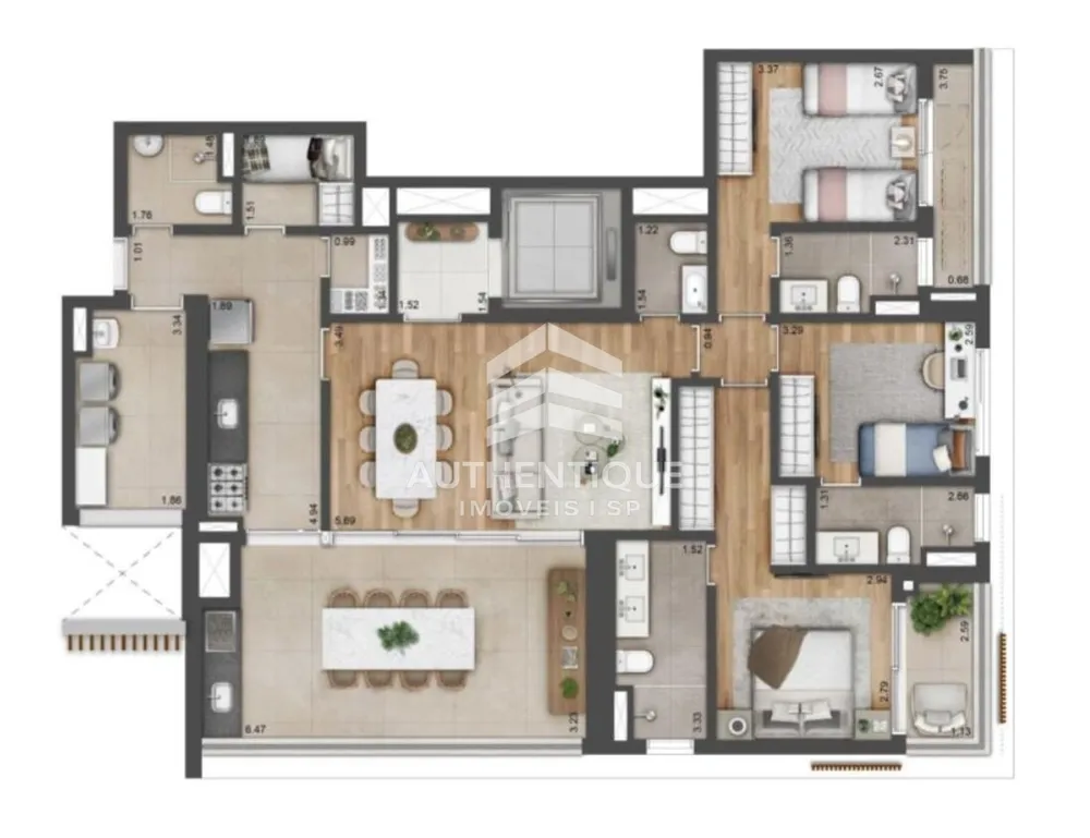Apartamento, 3 quartos, 169 m² - Foto 12