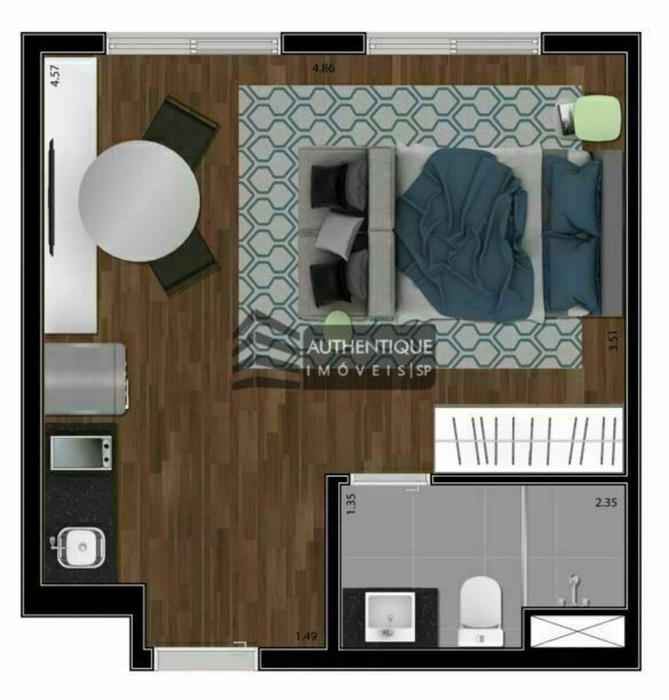 Apartamento, 1 quarto, 134 m² - Foto 5