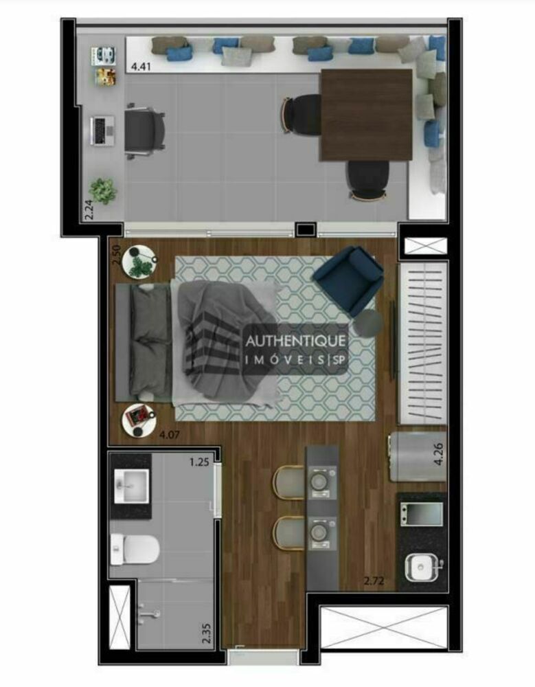 Apartamento, 1 quarto, 134 m² - Foto 7