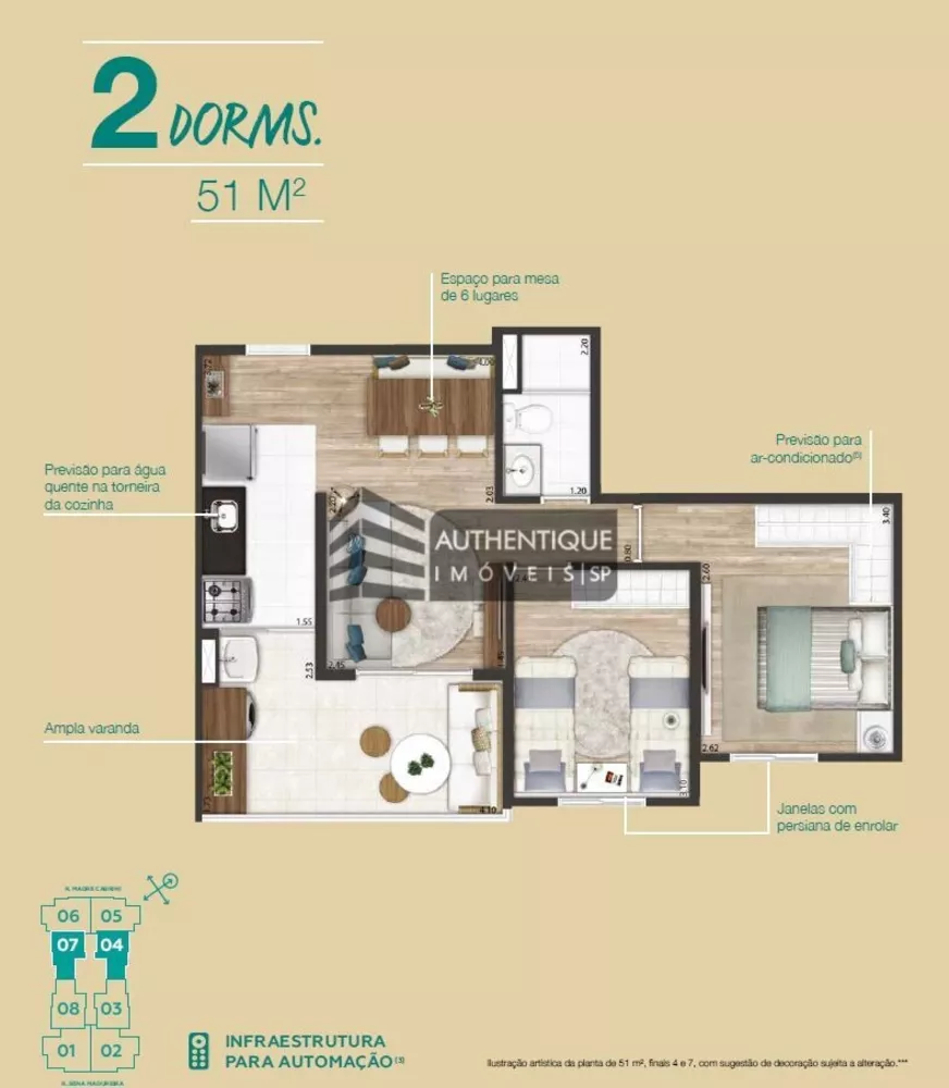 Apartamento à venda com 2 quartos, 53m² - Foto 11