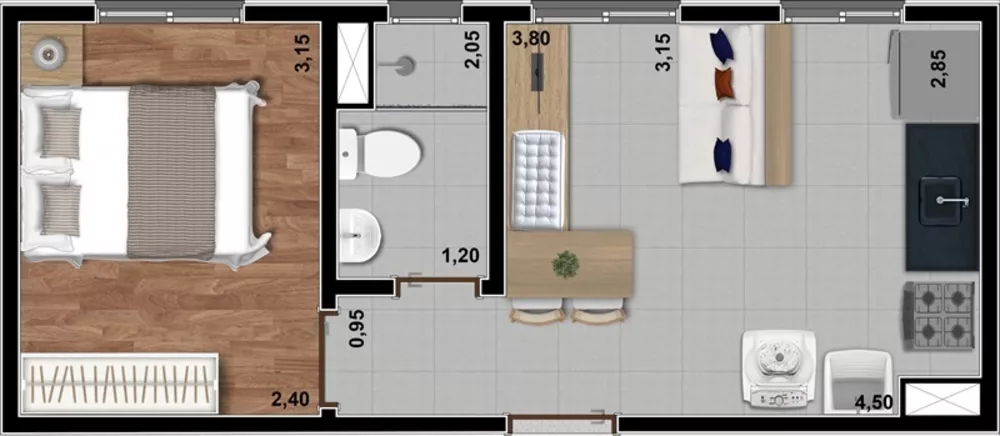 Apartamento, 1 quarto, 27 m² - Foto 4