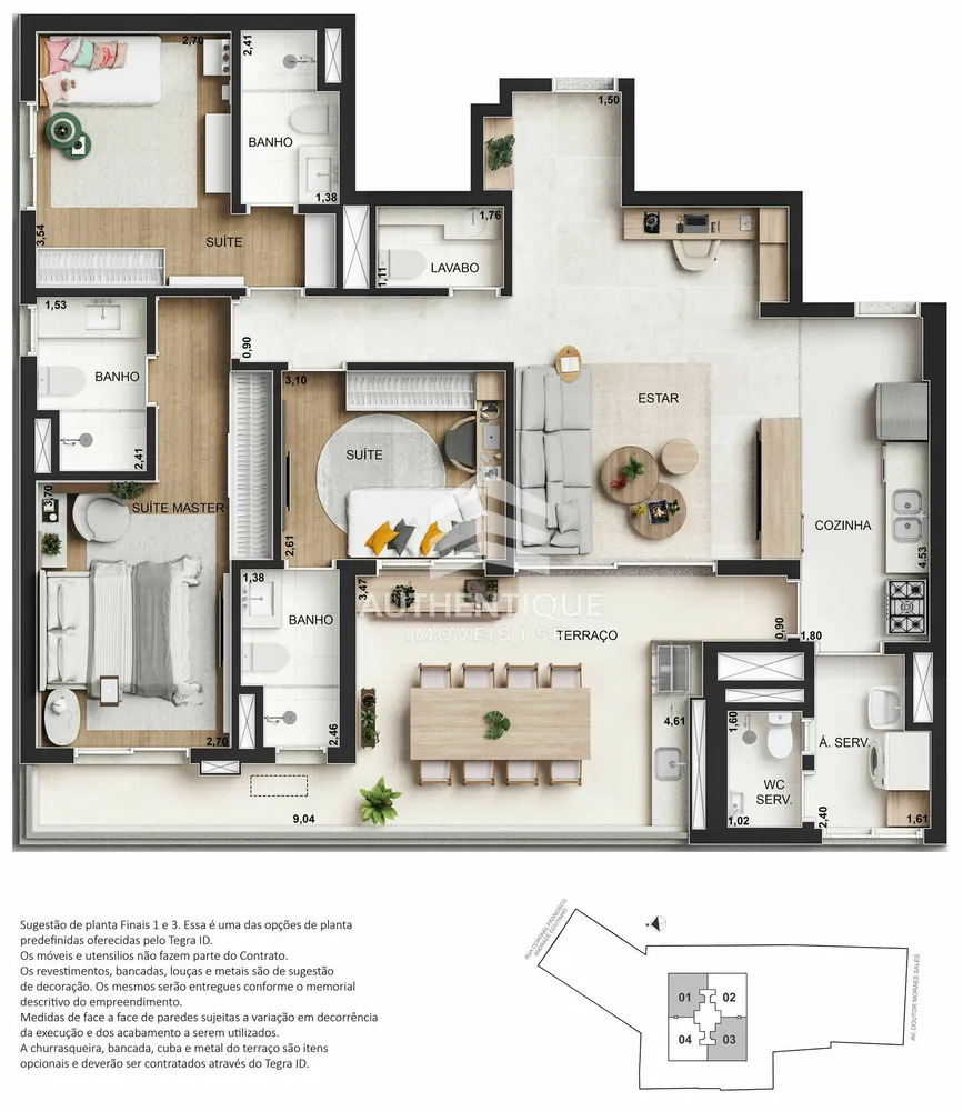 Cobertura, 3 quartos, 221 m² - Foto 8