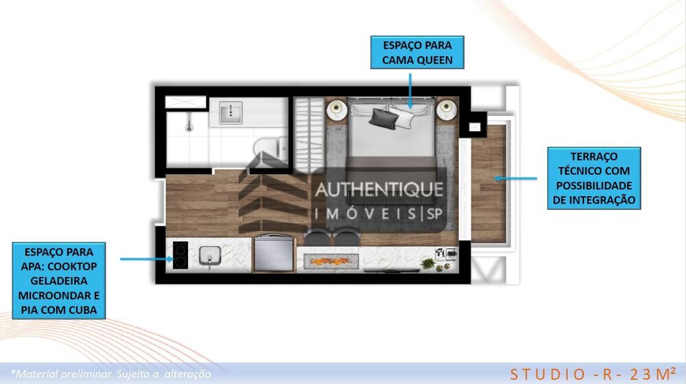 Apartamento, 1 quarto, 23 m² - Foto 12