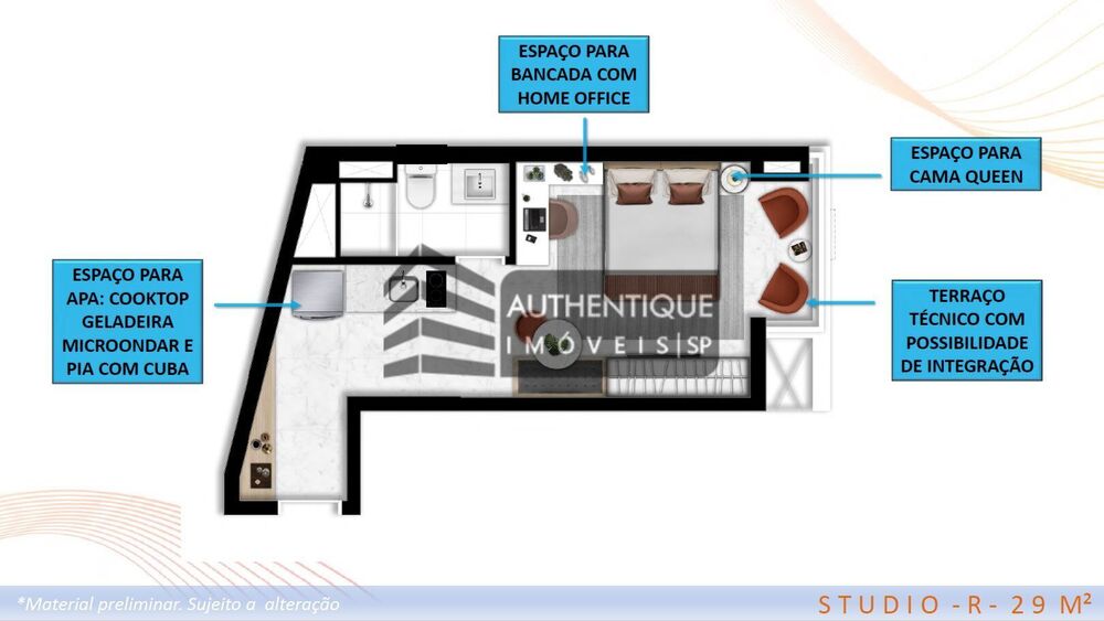 Apartamento, 1 quarto, 23 m² - Foto 13