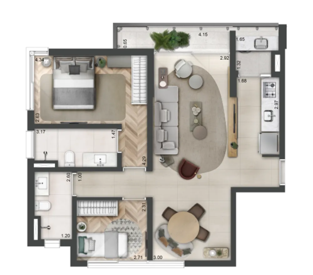 Apartamento, 1 quarto, 33 m² - Foto 9