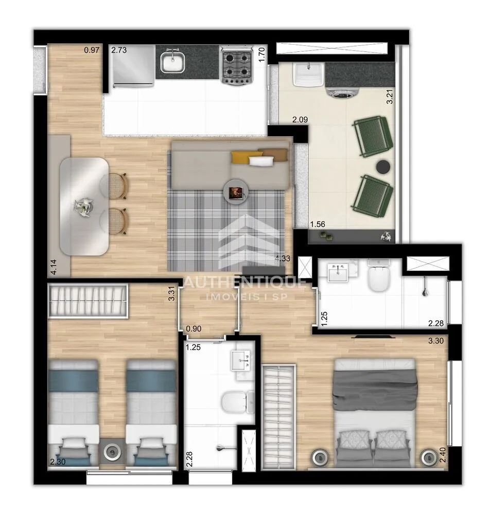 Apartamento, 1 quarto, 34 m² - Foto 8