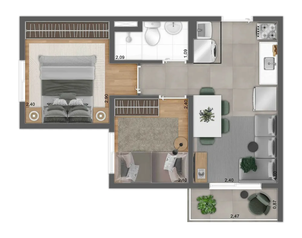 Apartamento, 2 quartos, 31 m² - Foto 14