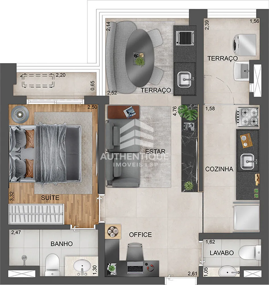 Apartamento, 1 quarto, 30 m² - Foto 2