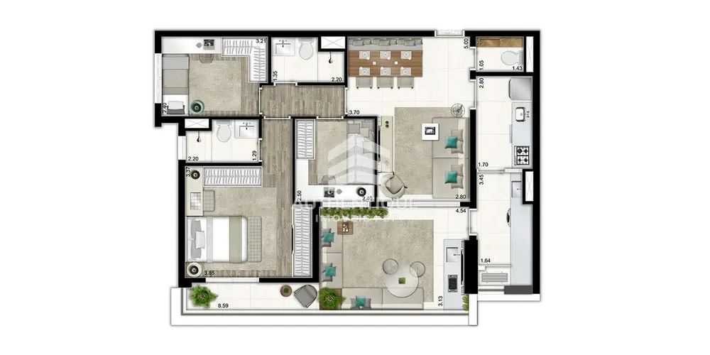 Apartamento, 3 quartos, 96 m² - Foto 7