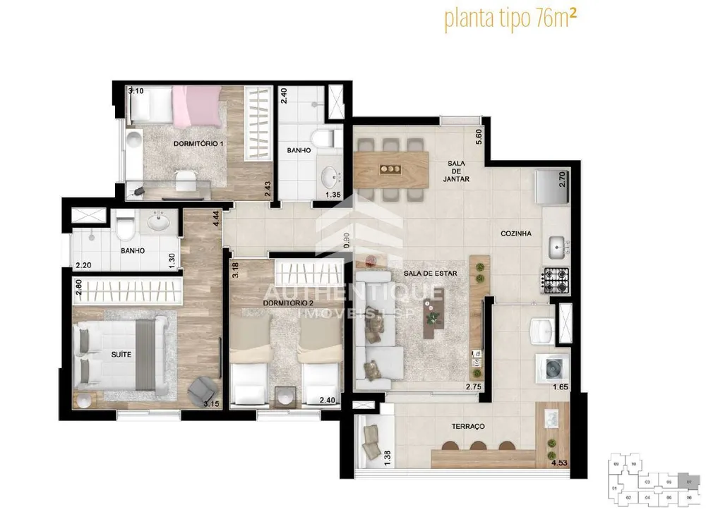 Apartamento, 1 quarto, 67 m² - Foto 4