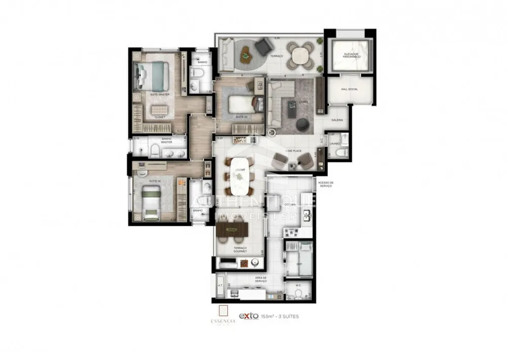 Apartamento, 4 quartos, 181 m² - Foto 3