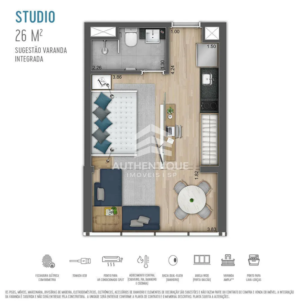 Apartamento, 1 quarto, 22 m² - Foto 12