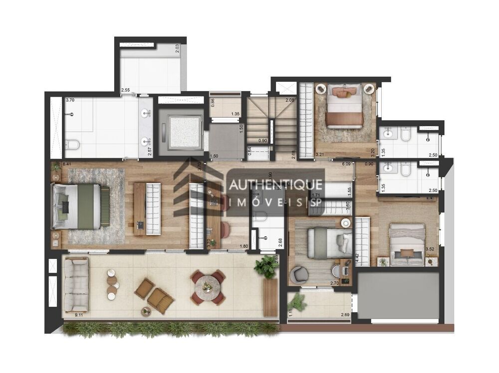 Cobertura, 3 quartos, 247 m² - Foto 3