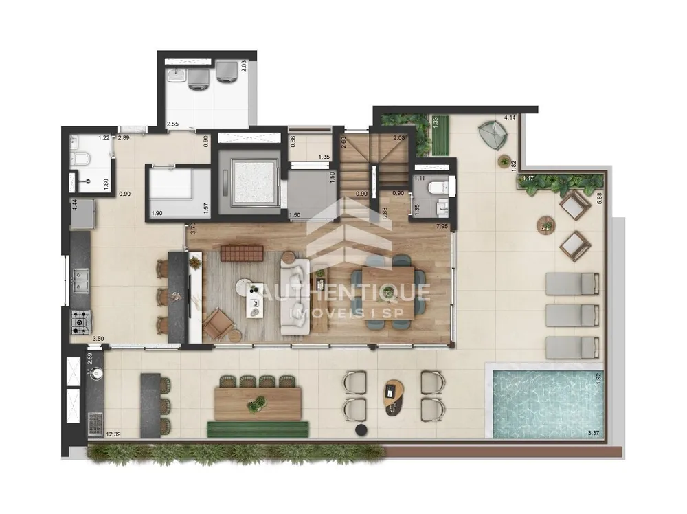 Cobertura, 3 quartos, 247 m² - Foto 12