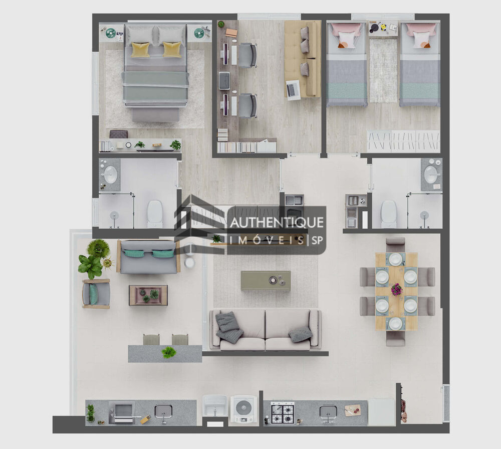 Apartamento, 3 quartos, 80 m² - Foto 1