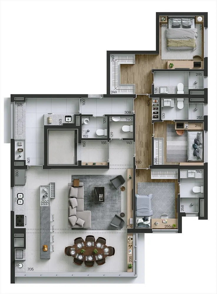 Apartamento, 4 quartos, 171 m² - Foto 3