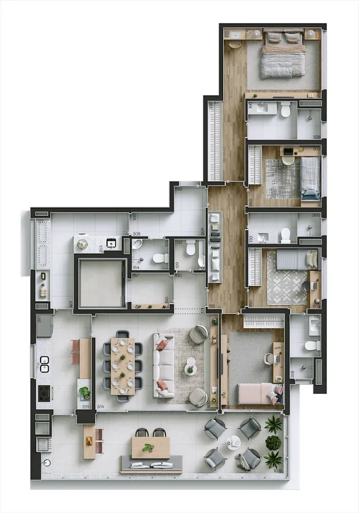 Apartamento, 4 quartos, 171 m² - Foto 4