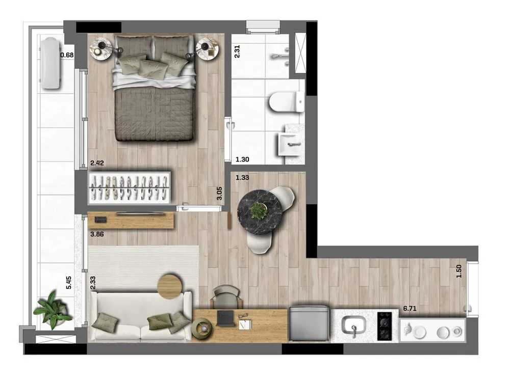 Apartamento, 1 quarto, 31 m² - Foto 16