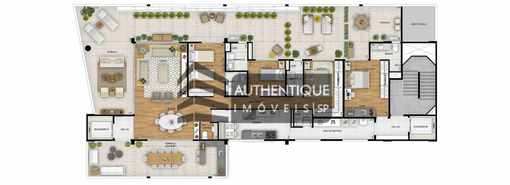 Apartamento, 3 quartos, 187 m² - Foto 2