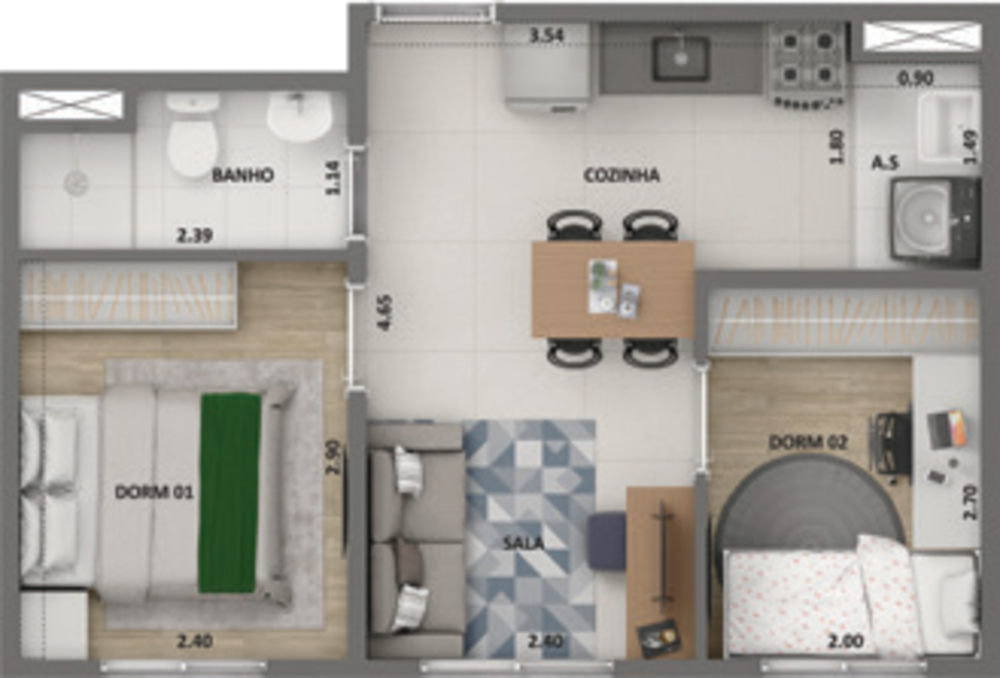 Apartamento, 1 quarto, 34 m² - Foto 22