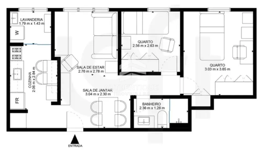 Apartamento, 2 quartos, 52 m² - Foto 3
