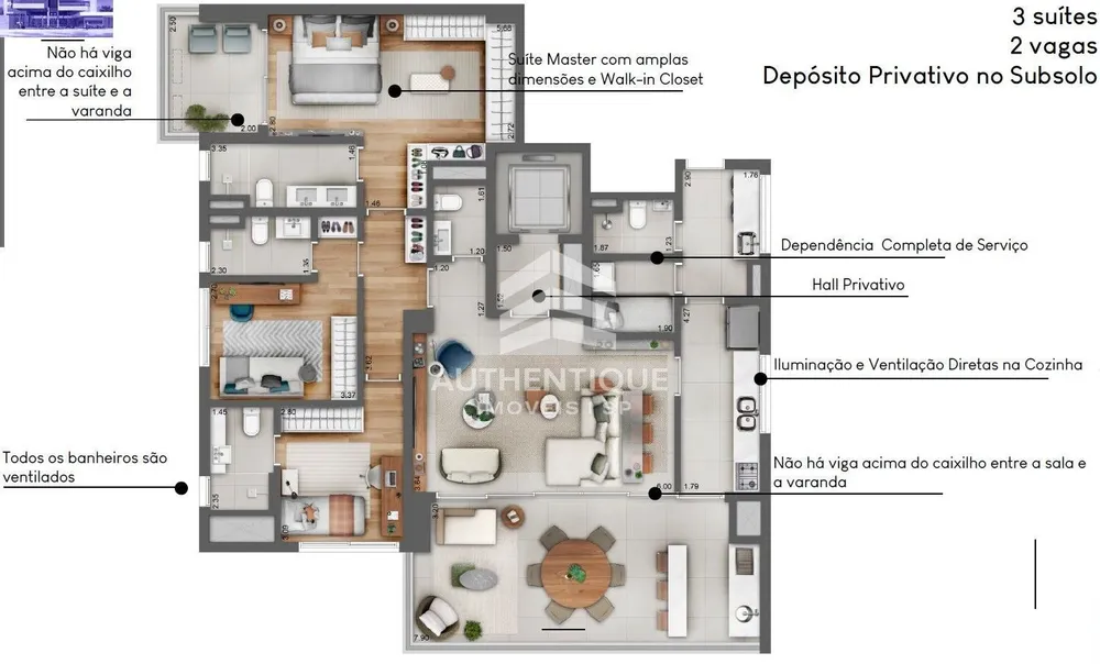 Apartamento, 3 quartos, 158 m² - Foto 12