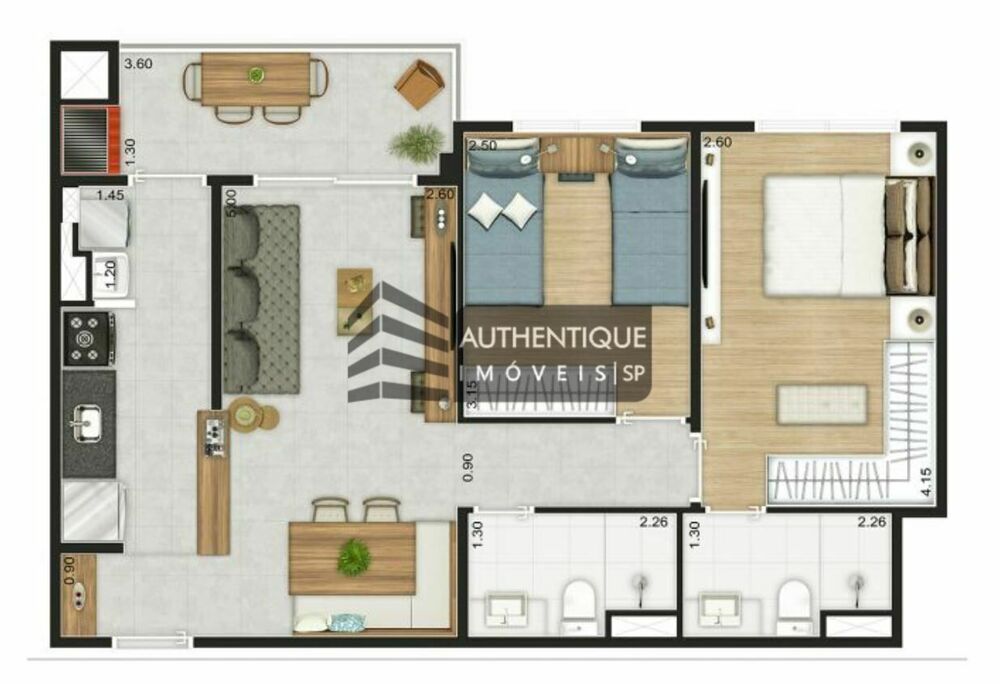 Apartamento, 2 quartos, 73 m² - Foto 4