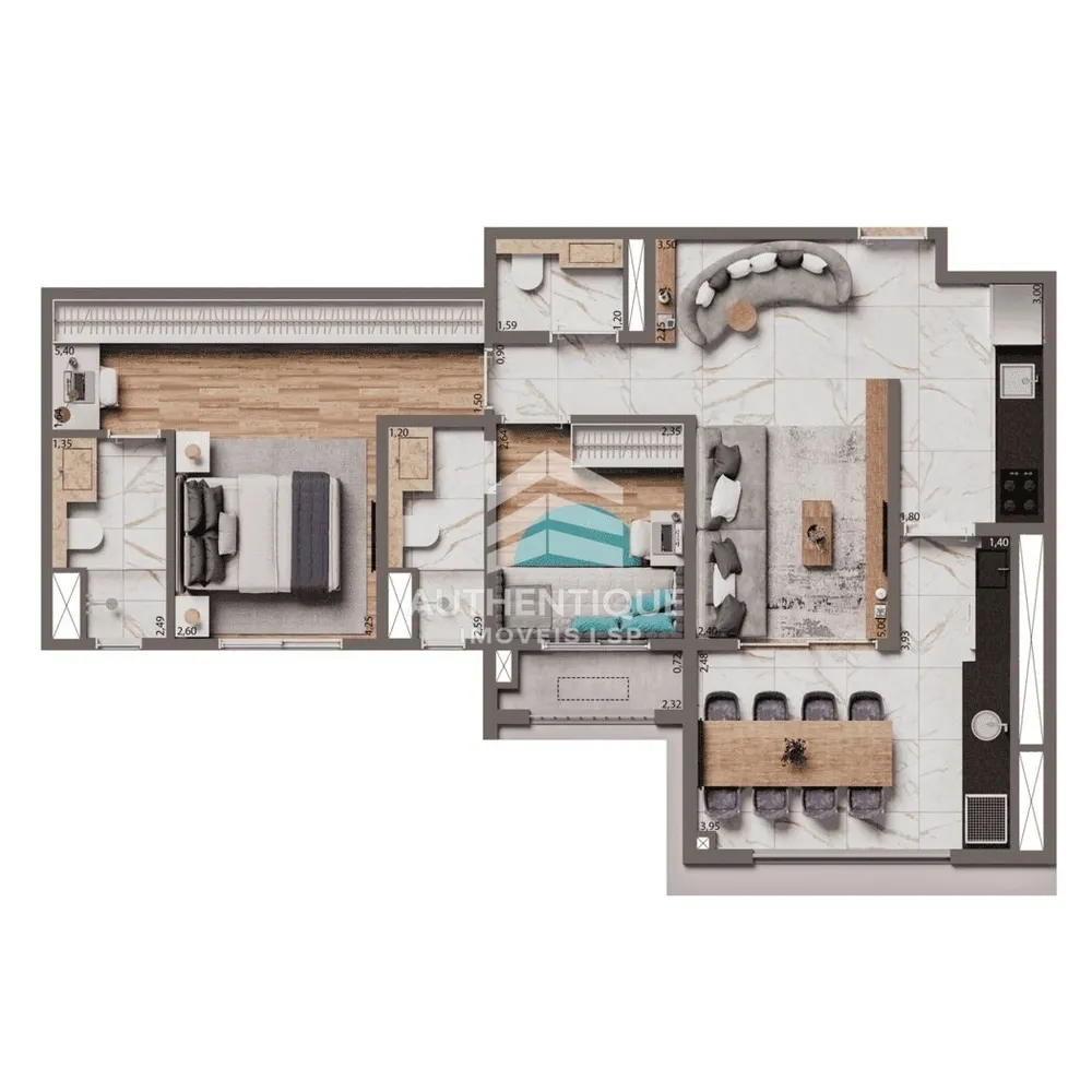 Apartamento, 2 quartos, 74 m² - Foto 9