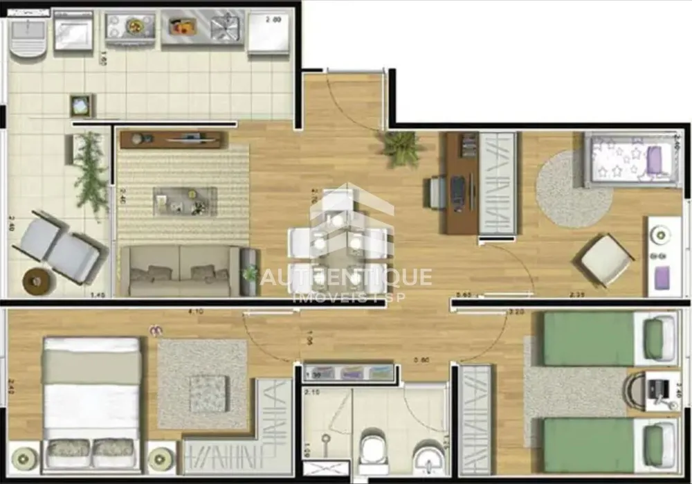 Apartamento, 3 quartos, 59 m² - Foto 11